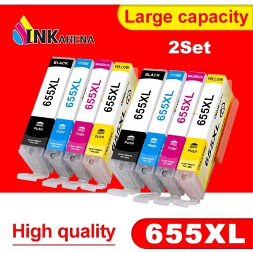 INKARENA Compatible For HP655 For HP655XL 655XL Ink Cartridge for HP 655 Deskjet 3525 4615 4625 5525 6520c Printer Cartridges