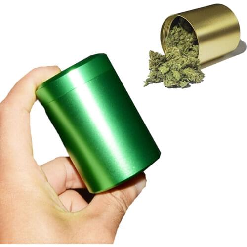 60MLMetal Tobacco Box Storage Smell Proof Container Herb Saver Weed Container Stash Jar Sealed Herbal Smoking Cup