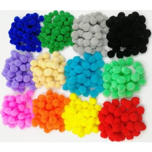 100Pcs/bag 10/15/20/25mm Mini Fluffy Soft Pom Poms Pompoms Ball Handmade Kids Toys Wedding Decor DIY Sewing Craft Supplies