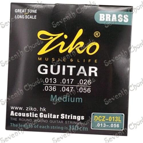 A Set 013 style ZIKO Acoustic Guitar Strings Set With Brass Wound (1st-6th 013-056)