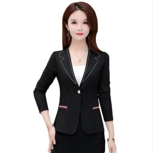 New Fashion Womens Suits 2021 Spring Tiled Suit Female Blazer Short Slim Girl Suit Lady Outerwear