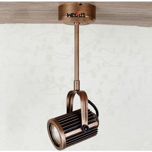 New products, long arm surface mount track lights, European retro LED spotlights, black / bronze (yellow) optional