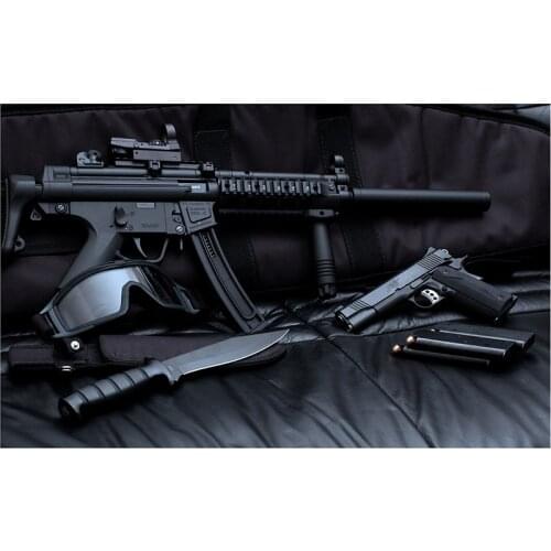 New 5d diy diamond painting gun arms bullet pattern full square round diamond embroidery rhinestones mosaic home decoration CV62