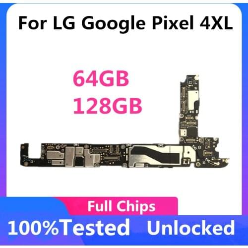 Original Mainboard Motherboard Circuits For Google Pixe4 Pixel 4 XL 4XL 64GB 128GB Unlocked Logic Board Full Chips no face id
