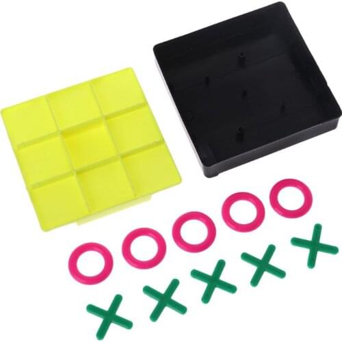 Plastic O X Tic Tac Toe Chess Piece Toys Set Kids Brain Teaser Baby Early Educational Intelligence Development Exercising Tool B