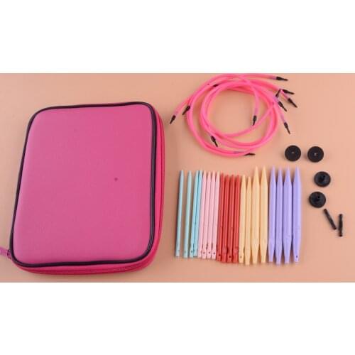 Plastic Change Head Circular Knitting Needle Crochet Set Scarfs Weaving Craft Tool High Quality