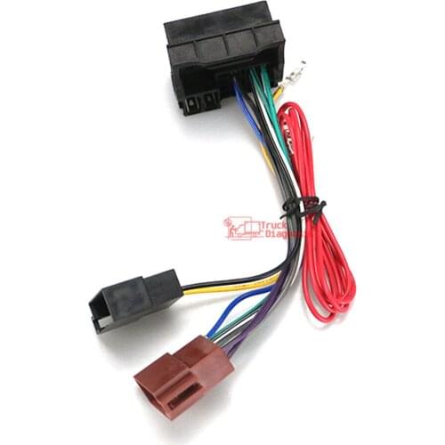 12-125 ISO Radio Adapter for VOLKSWAGEN for AUDI for SKODA (select models) Wiring Harness Connector Lead Loom Cable Plug