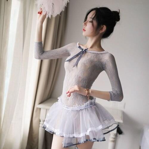Sexy Girl Students Cosplay Lingerie Erotic Princess Bow Dress Porn Transparents School Girl Uniform Adult Sex Underwear Costume