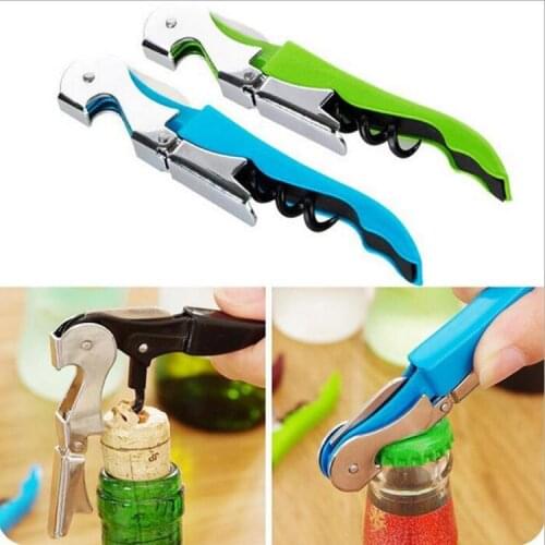 Multi colors stainless steel Double Reach Corkscrew Wine Bottle Openers home kitchen tools lin3059