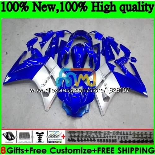 Blue silvery FJR1300A For YAMAHA FJR-1300 FJR1300 01 02 03 05 06 07 119BS.1 FJR 1300 2001 2002 2003 2004 2005 2006 2007 Fairing