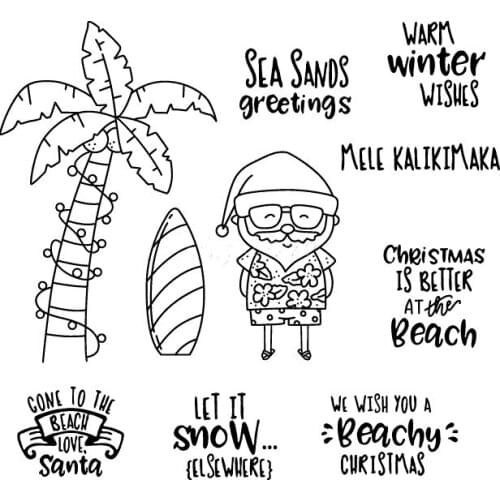 Snow/Transparent Clear Stamps for DIY Scrapbooking/Card Making/Kids Christmas Fun Decoration Supplies