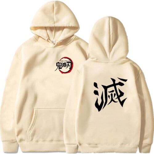 Japanese Anime Fashion Hoody Demon Slayer Graphic Print Hoodie 2021 New Women Men Ulzzang Sweatshirt Long Sleeve Female Pullover