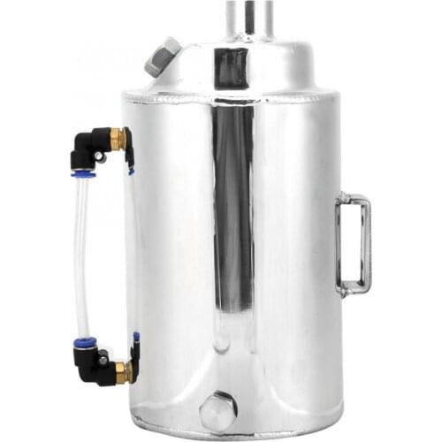 Universal 2L Aluminum Alloy Engine Fuel Storage Tank Can Reservoir Breather Filter Car Accessories Oil Catch Tank