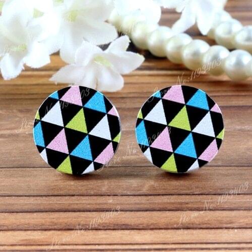 16mm Trigonometry Round High Quality Photo Wood Laser Cut Cabochon to make Rings, Earrings, Bobby pin,Necklaces, Bracelets
