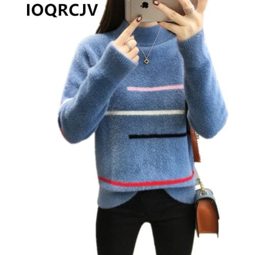 2019 Autumn Winter New Turtleneck Sweater Knitted Women Sweater And Pullover Female Long Sleeve Casual Jumper Pull Femme R904