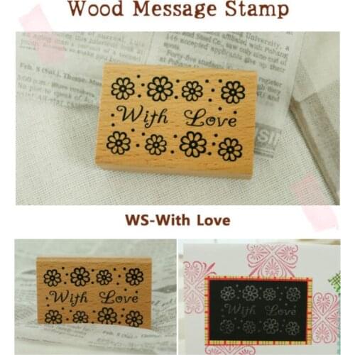 1pcs/lot Blessing Words Seal Stamp Vintage Beautiful Flower Decorative Birthday English Word For Gifts