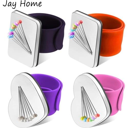 1Pc Magnetic Sewing Pincushion Wrist Magnetic Needle Pins Holder Wristband Pin Cushion for Hair Clips Sewing Quilting DIY Crafts