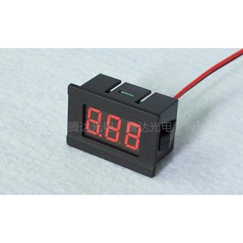 10pcs 0.36'' Mini Digital Voltmeter DC4.5-30V 2 wires Vehicles Motor Voltage Panel Meter 4.5V TO 30V led Display Color:Red hot