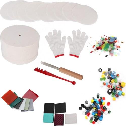 10 pcs/Set Arts Crafts Fusing Glass Kilns Kit Tool Set Microwave Kiln Sewing DIY Jewelry Tools Kit Ceramic Accessories
