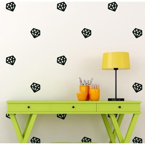36pcs/lot Eco-friendly Vinyl Diamond Wall Decal Sticker Art Home Decor Kids Room Mural Vinyl Art Sticker DIY Wall Paper Y-149