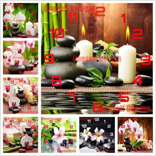 New 5d diamond painting full square clock flower diamond embroidery sale clock flower diamond mosaic sale home Christmas gift