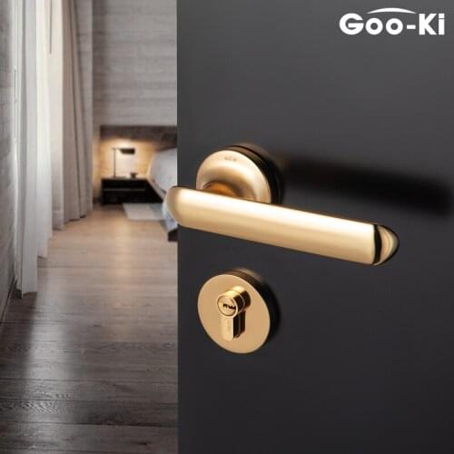 American Style Mute Room Door Lock Handle Fashion Interior Door Knobs Lock Light Luxurious Anti-theft Lock
