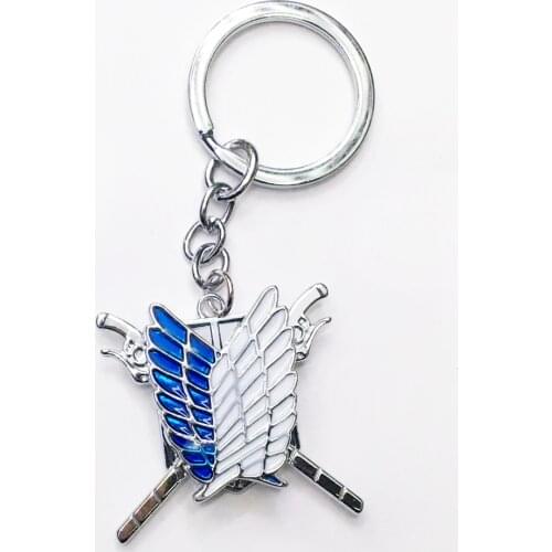 Anime Attack on Titan Logo keychain keyring pendant cosplay fashion jewerly For Gifts