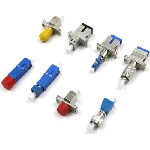 Optic 5PCS Flange Fiber Adaptor Simplex female FC SC ST to LC public Fiber Optic Hybrid Adapter