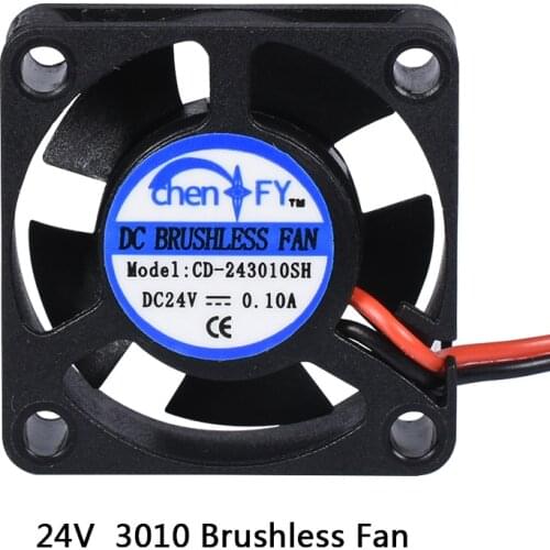 Free shipping 3010s 30MM 30 x 30 x 10MM 24V 2Pin DC Cooler Small Cooling Fan FOR 3D PRINTER PART