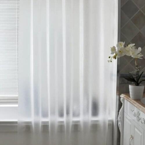 Shower EVA Translucent Curtain Lining With 12 Grommet Holes Plastic Hooks Thickened Plastic Frosted Panel Bathroom Supplies