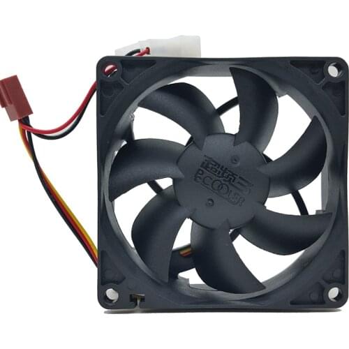 PC Cooler Computer Case super silent 8025s 8CM 80mm 80x25mm DC 12V black 4Pin &3pin Cooling Motor Fan