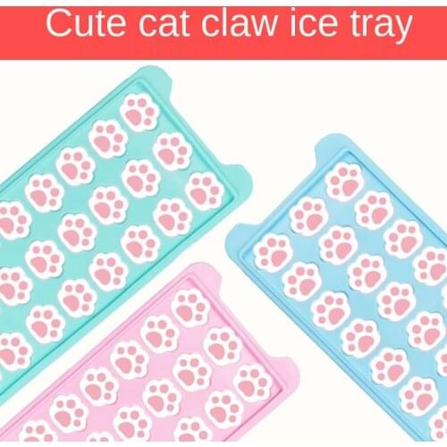 Cats Paw Ice Cube Mold Quick-Frozen Ice Tray Artifact with Lid Small Ice Tray Ice Tray Ice Cube Mold Ice Box Ice Pack Household