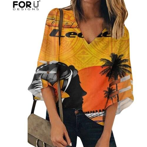 FORUDESIGNS Short Sleeve Shirts For Women