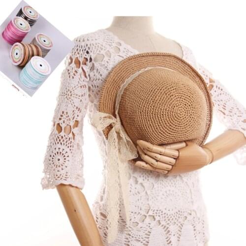 250 M/roll Cotton Raffia yarn for summer beach hat crochet Raffia bag material Diy Raffia straw Yarn For hand crocheting Supply