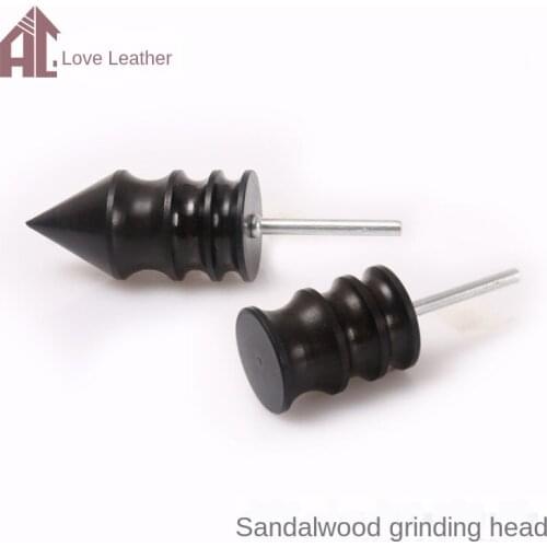 Leather Tools Leather Goods Direct Sales Sandalwood Electric Polishing Head Trimming Polishing Head Polishing Rod Polishing