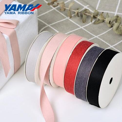 YAMA 100% Polyester Suede Ribbon Printed Ribbons 6 9 16 19 25 38 mm 100yards Gift Decoration Arts and Crafts