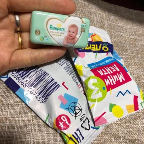 5PCS Mini Diaper Dollhouse Miniature food for 1/6 doll BJD Supermarket Miniature Pretend Play Toy Accessories