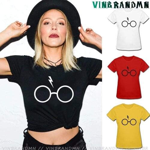 Lightning Glasses T-Shirt Girls Streetwear Flash Glasses Graphic Hipster T Shirt Women Femme Glasses-lovers Harajuku Tee Top