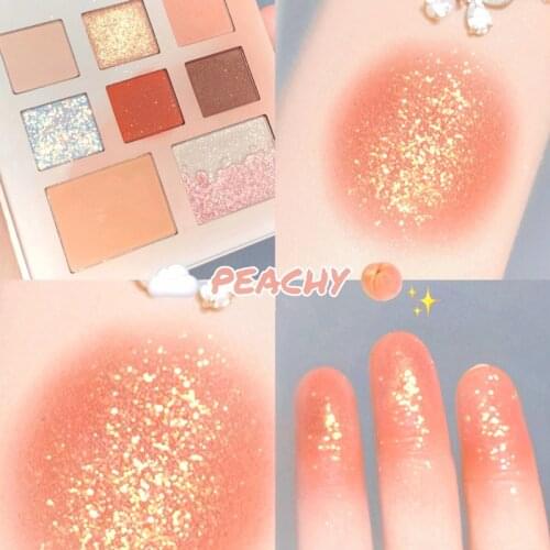 8 Colors Eyeshadow Palette Milk Tea Shiny Matte Glitter Pigment Eye Shadow Tray Metallic Diamond Makeup Palette TSLM1