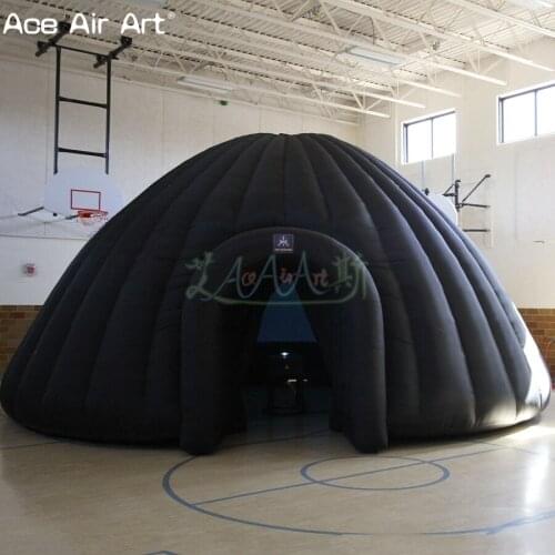 Durable 5m Black Movie Theater Oxford Inflatable Cinema Dome,Planetarium Tent,Dome Shaped Igloo Marquee In Wholesale Price