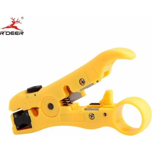 R'DEER Mini Wire Stripper Crimping Tool Coaxial Cable Stripping Pliers Wire Cutter Electrician Automatic Multi Tools