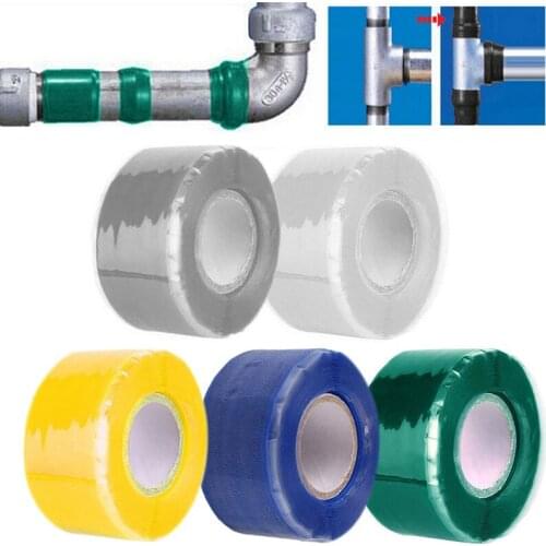 Universal Waterproof Black Silicone Repair Tape Self Fusing Tape Home Water Pipe Repair Tape Strong Pipeline Seal Repair Tape