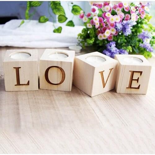 Valentines Day Confession Romantic Candlestick Tree Stump Candlestick Wooden Candle Holder Tea Light Votive Candle Stand