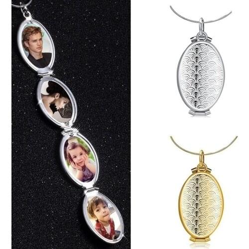 Fish Scale Pattern Open Frame Oval Womans Pendant Necklace Exquisite Fashion Charm Party Anniversary Gift Jewelry