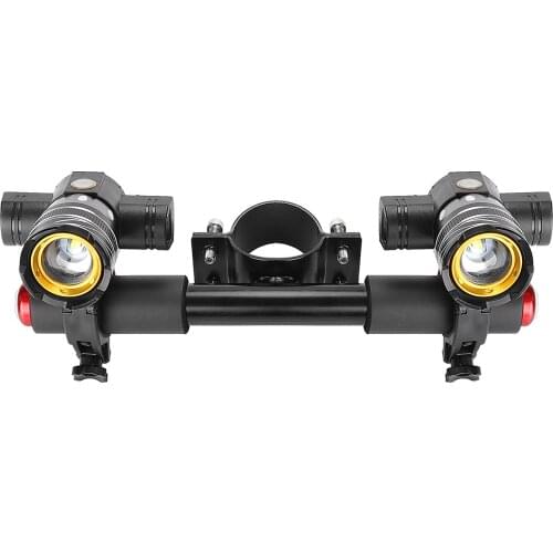 2pcs XM-L T6 LED Headlights With Handlebar For ES G30 Max Electric Scooter Zoomable Lamps 1200mAh Battery USB Rechargeable 150LM