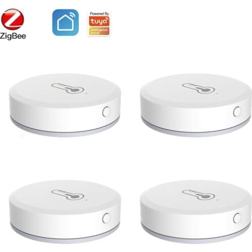 Tuya ZigBee Smart Temperature Humidity Sensor Smart Home Indoor Thermometer Sensor Via Tuya Smart Life APP Real-Time Monitoring