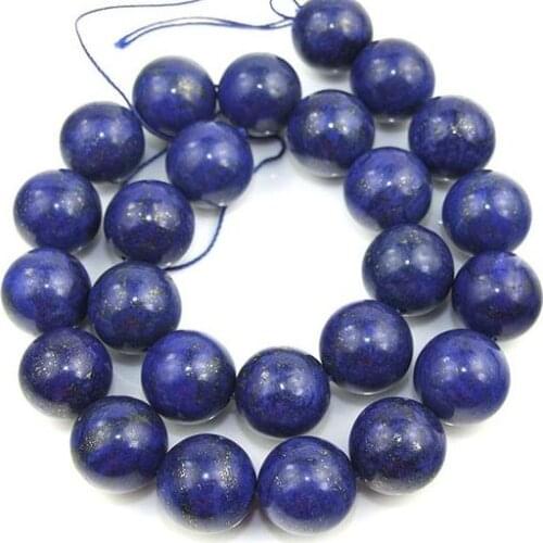 Unique Pearls jewellery Store 16mm Round Lapis Beads Gemstone Beads Full Strand 15