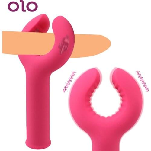 OLO Y-Shape G-Spot Vibrator Penis Ring Vibrator Delay Ejaculation 10 Speed Clitoris Nipple Stimulation Sex Toys for Man Woman