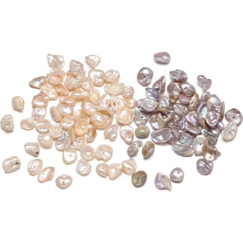 5pcs / Lot Natural Pink Purple Pearl Beads Irregular Shape Loose Pearl Beads Simple And Stylish for DIY Jewelry Gift Size 8-9mm