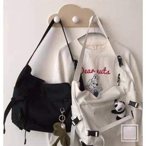 Women Pocket Canvas Tooling Bag Postman Bag Korean Bag Cell Phone Bags Simple Crossbody Bags Casual Ladies Flap Shoulder Bag